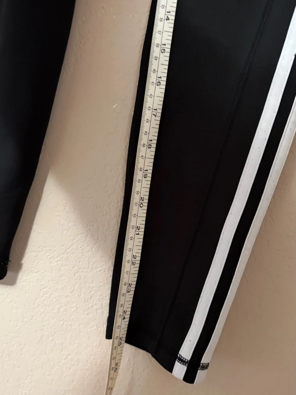 Adidas Climalite Black 3 Stripe Side Pocket Leggings Womens Small High Rise‎ Gym